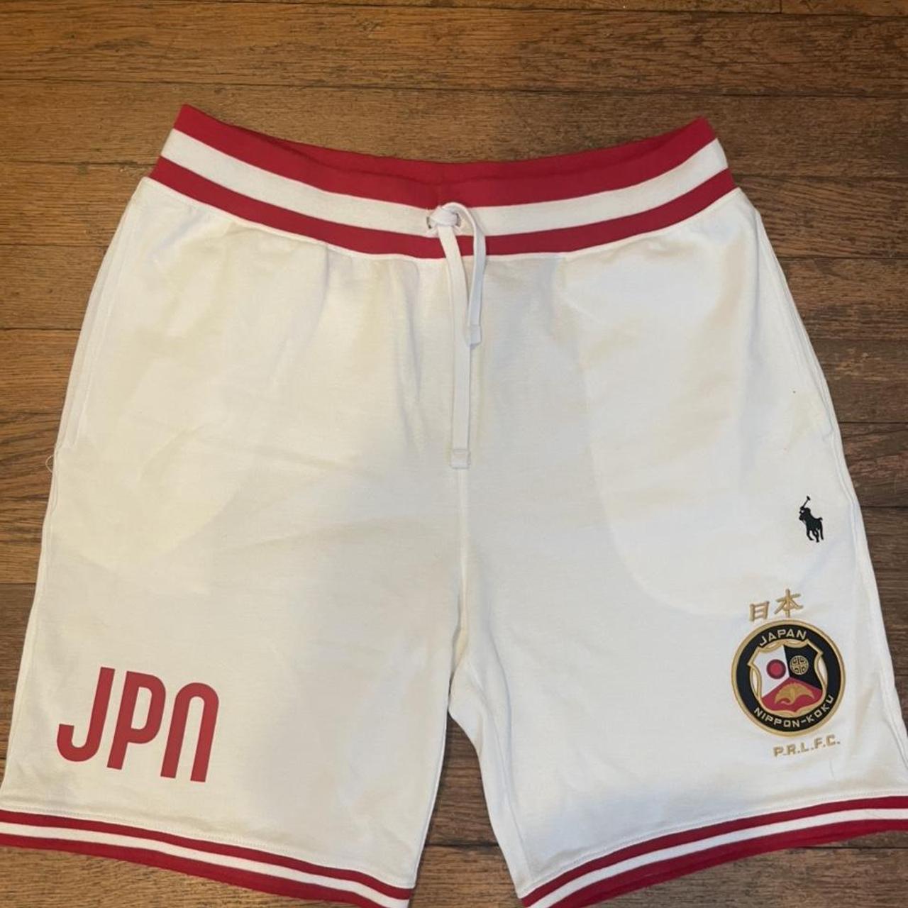 Polo Ralph Lauren Men's White and Red Shorts | Depop