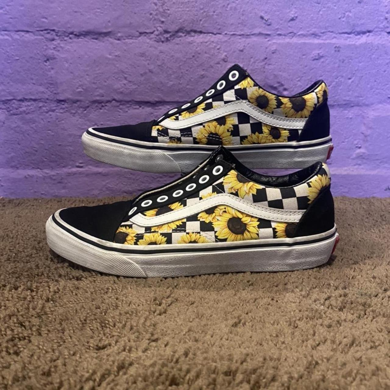 Black and store yellow sunflower vans