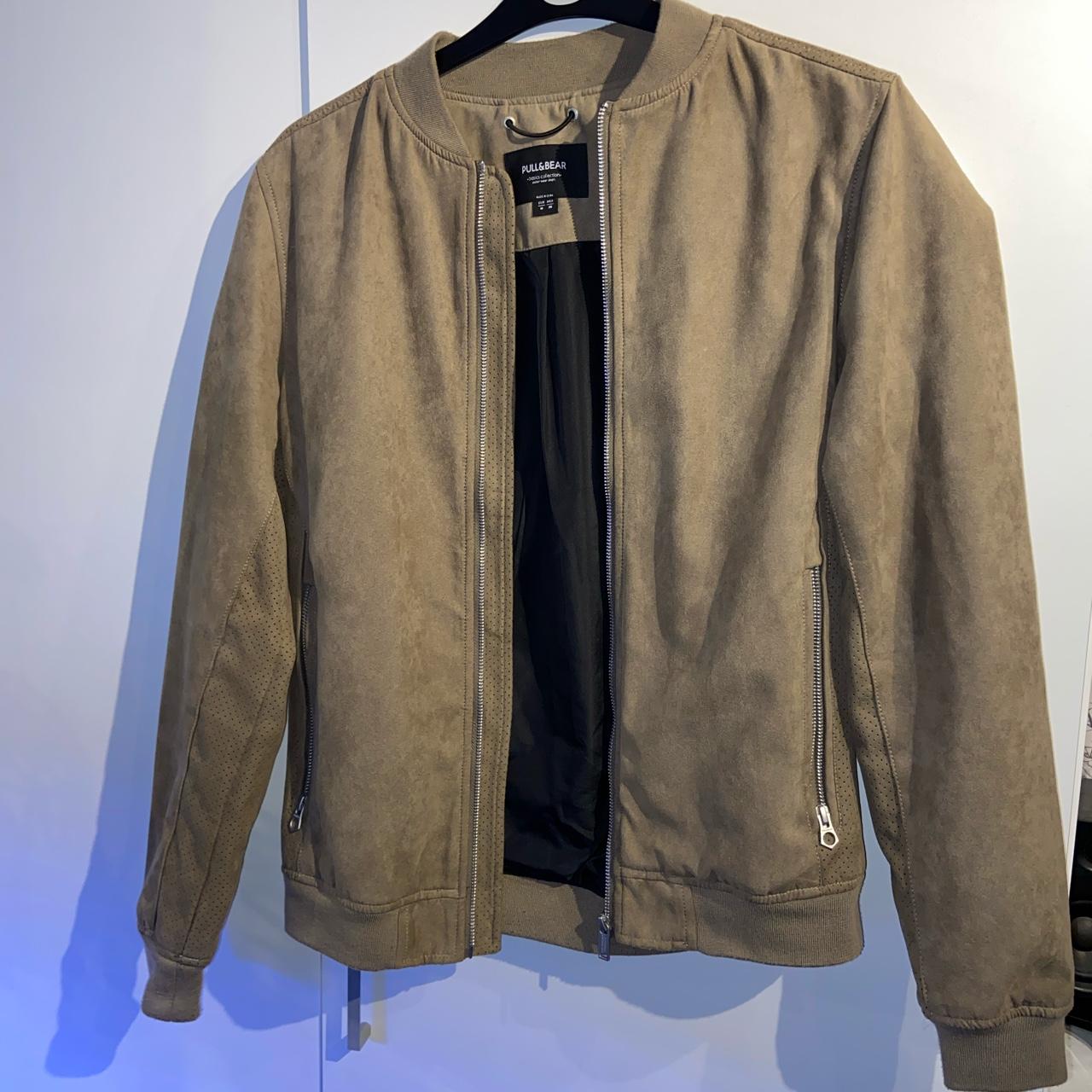 Pull and bear men's suede bomber style Depop