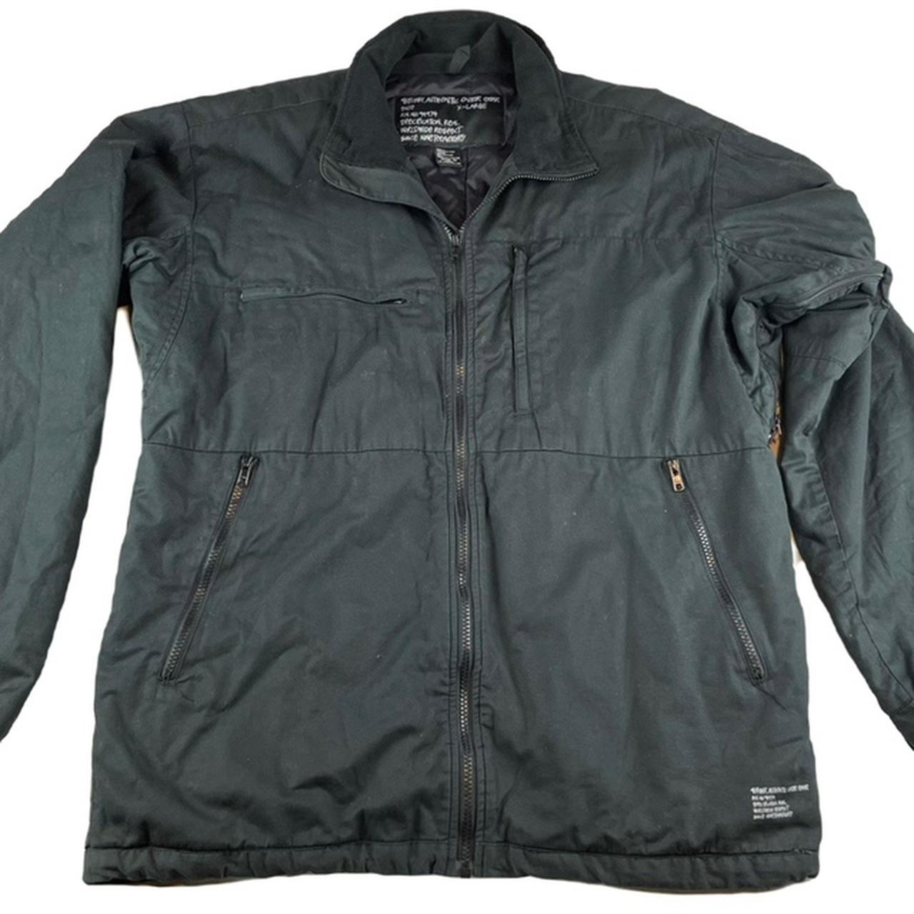 VTG Stussy thermolite zip up jacket// SZ XL// black... - Depop