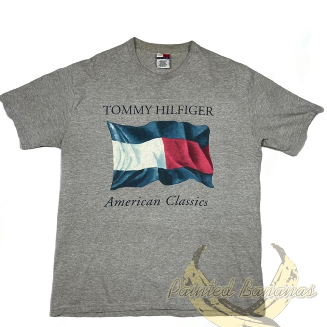 Synes godt om enhed ihærdige 90s Tommy Hilfiger American Tee// made in USA//... - Depop