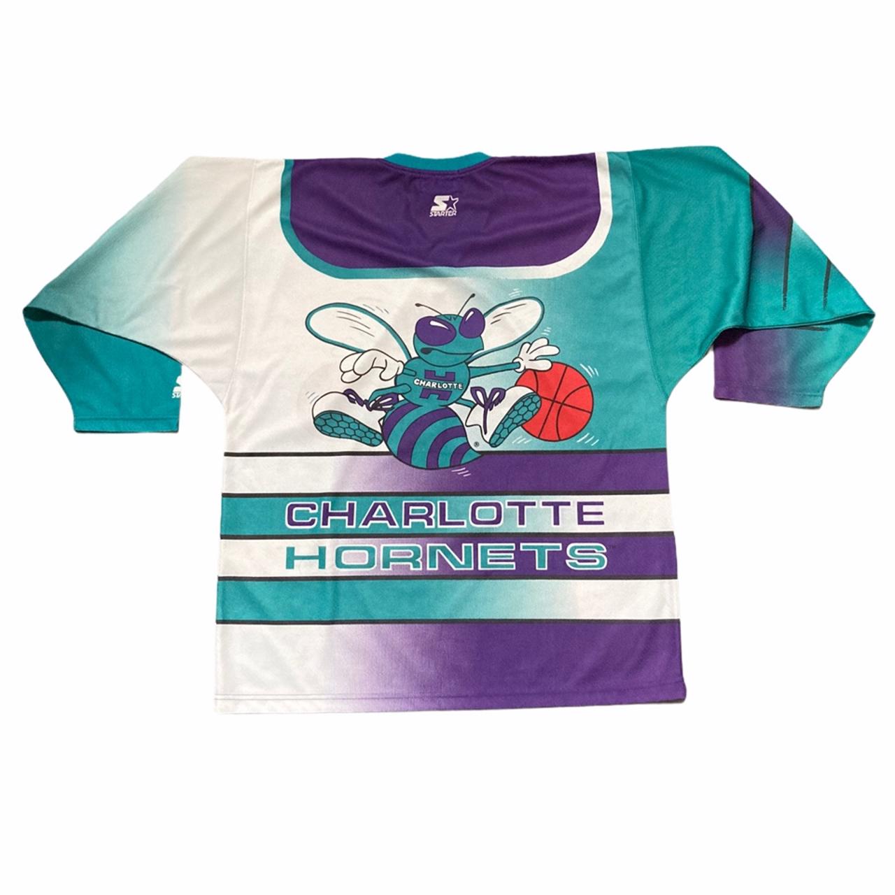 Starter Jersey Shirt Charlotte Hornets Size L NBA Retro 