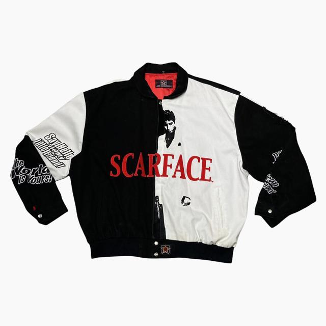 Vintage JH Design Scarface Varsity Jacket Size -... - Depop