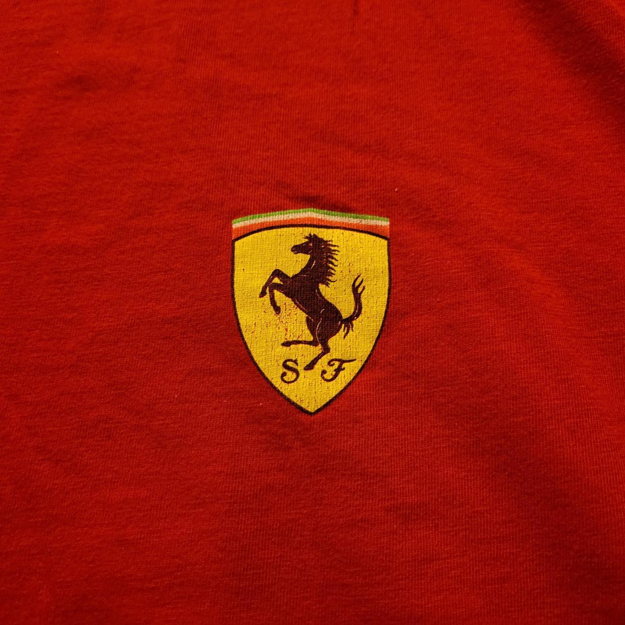 Ferrari, Prancing Horse logo over left breast and... - Depop