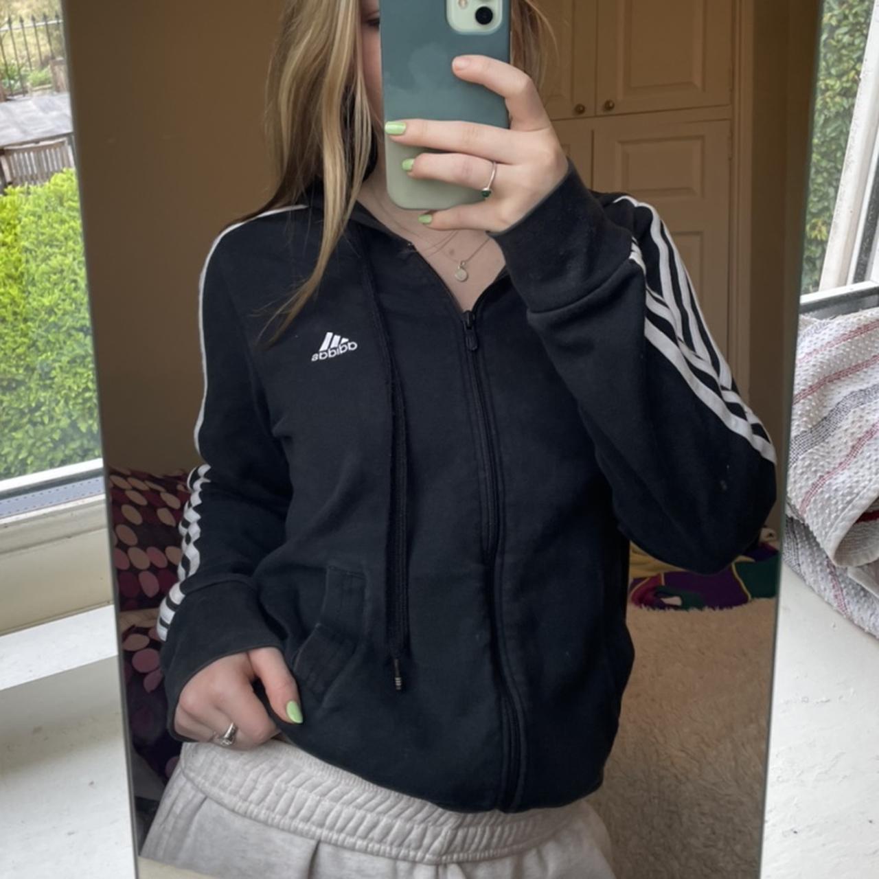 Adidas Women's Navy Hoodie | Depop