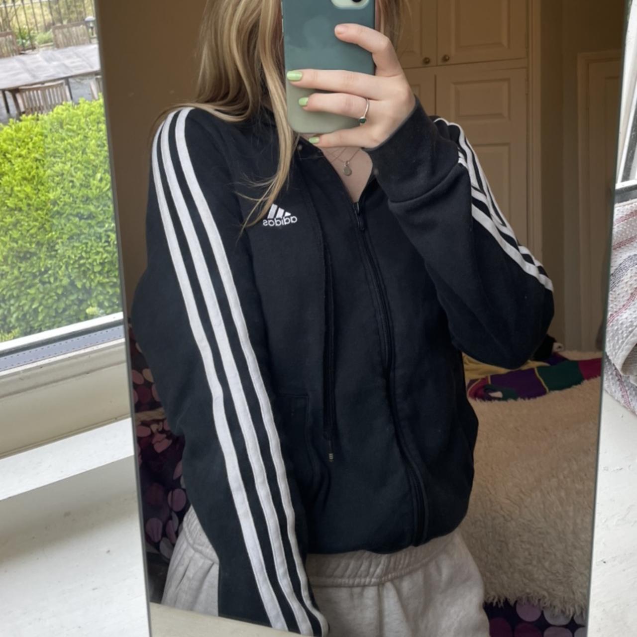 Adidas Women's Navy Hoodie | Depop