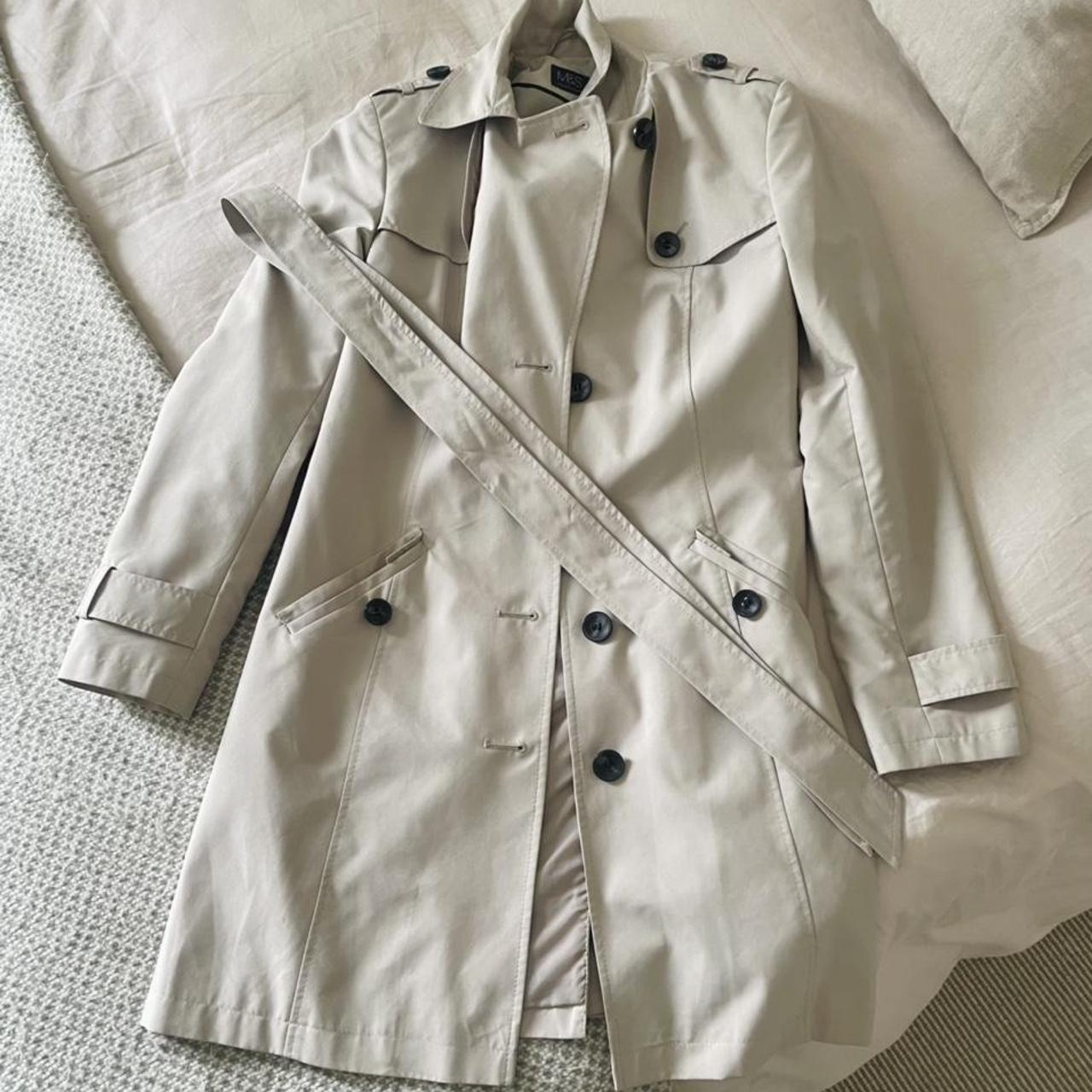 M&S classic trench coat. Size 8. Barely worn and in... - Depop