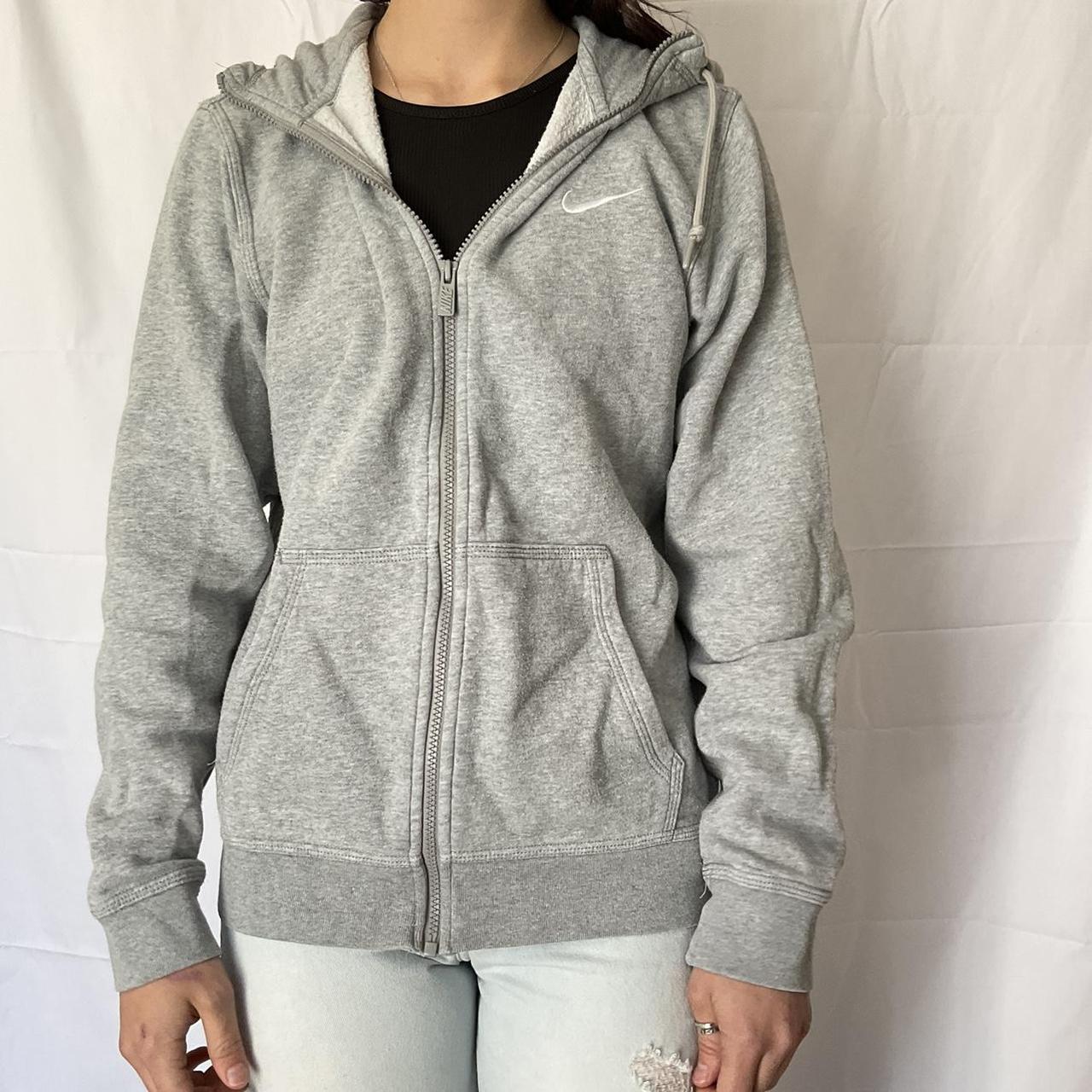 mens grey nike hoodie zip