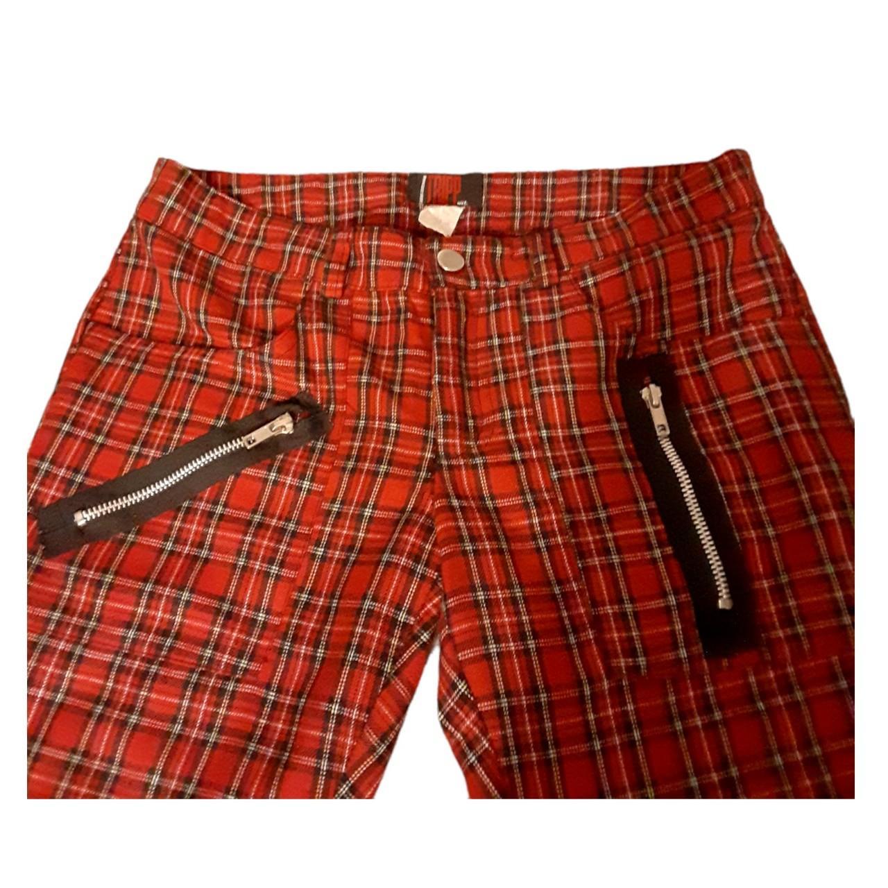 Vintage Tripp Pants ☆ °☆• 90s Red and black plaid... Depop