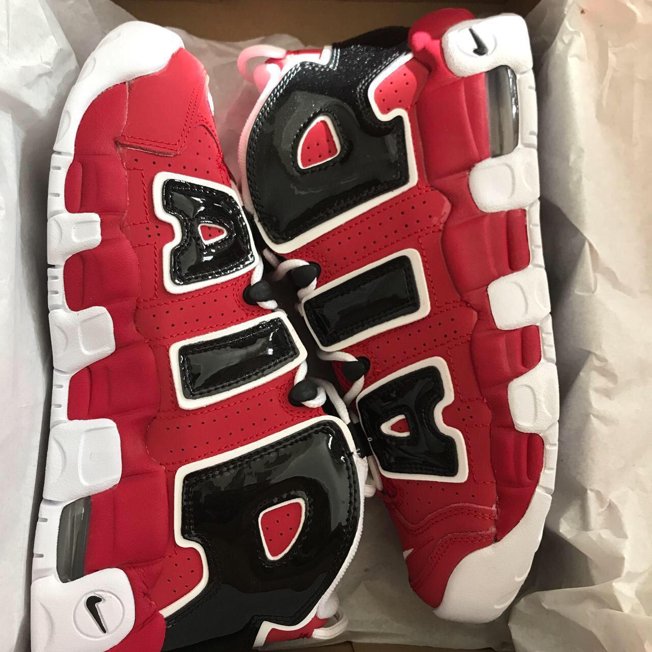 red black and white uptempos