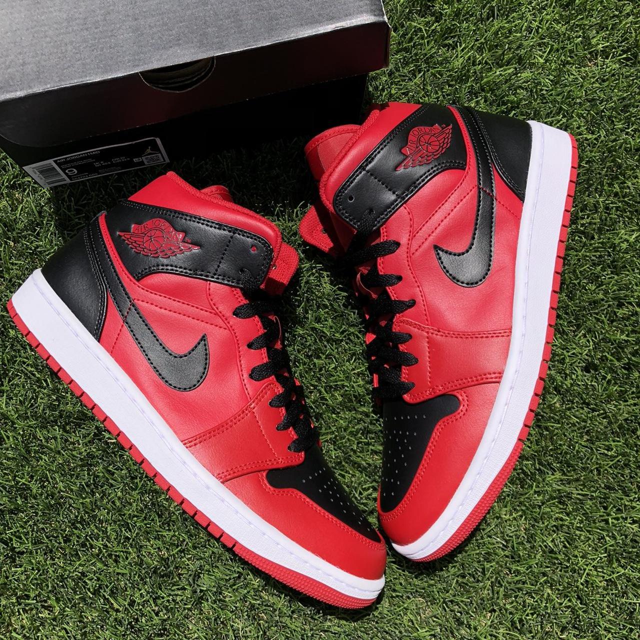 Nike Air Jordan 1 Mid - Reverse Bred - 9M A new | Depop