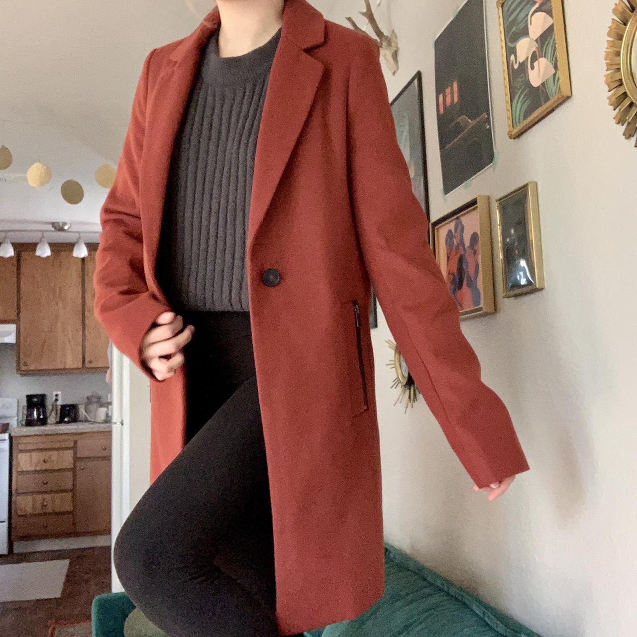 ASOS Rust Coat beautiful one button coat, Depop