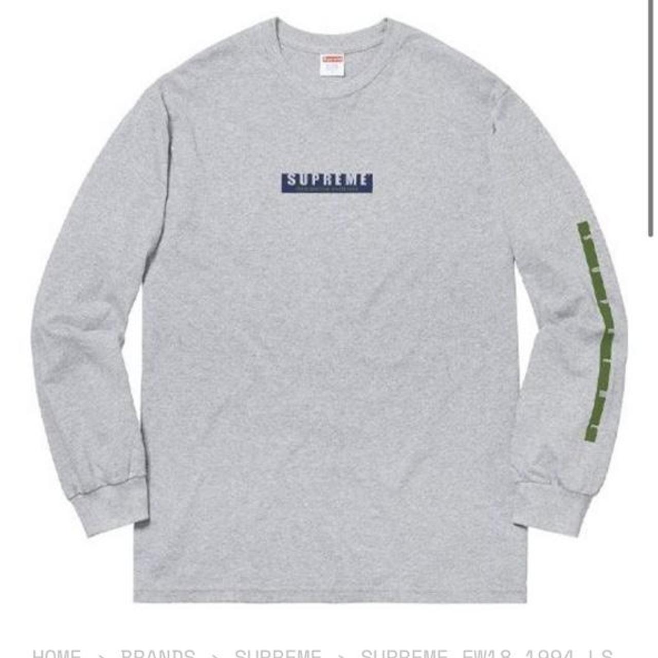 Supreme 1994 L/s tee , Size L, Grey , Still in...