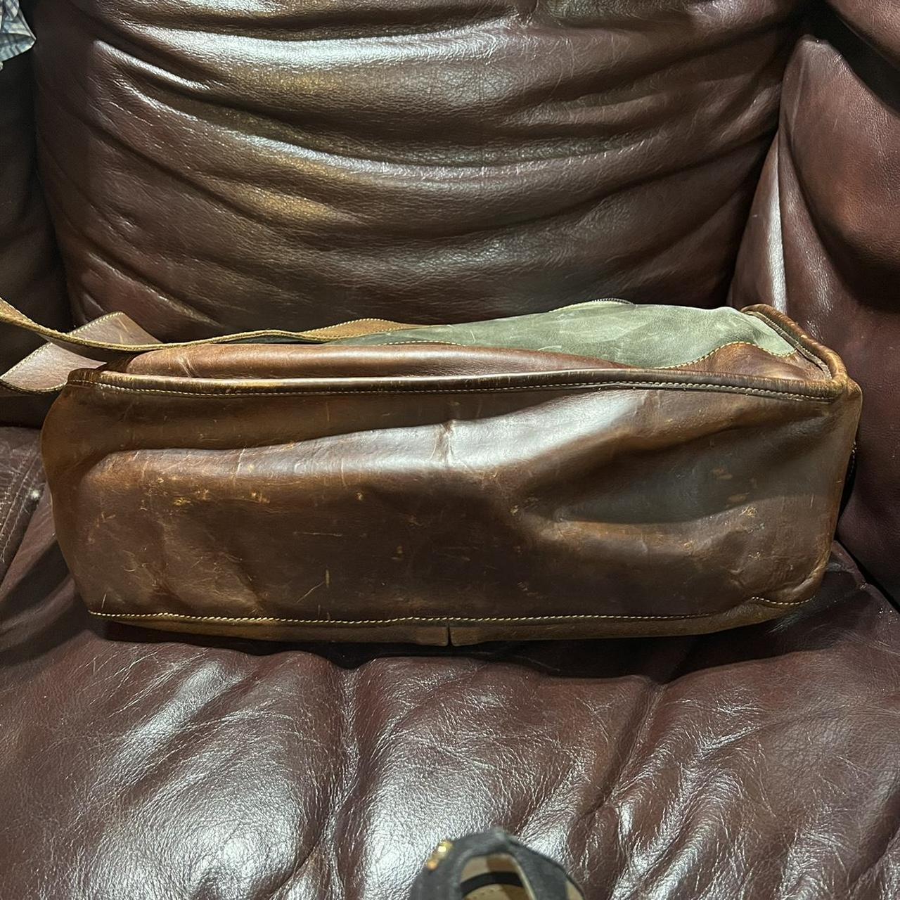 ROOTS Heavy Duty Rustic Leather Briefcase /... Depop