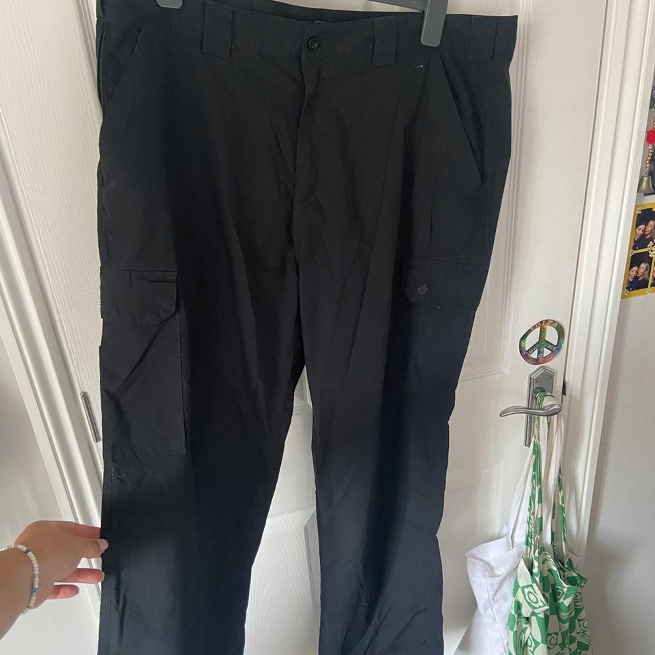 Black cargo pants/trousers - mens (size 38R) but... - Depop