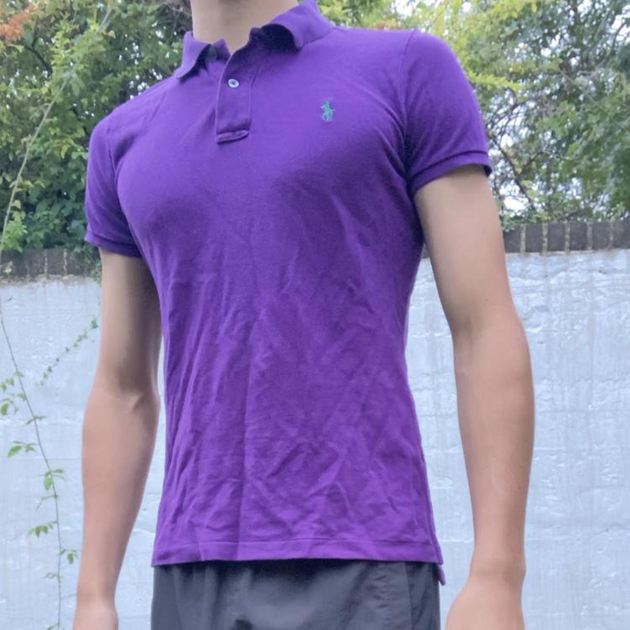 Polo Ralph Lauren purple polo shirt SIZE:... - Depop