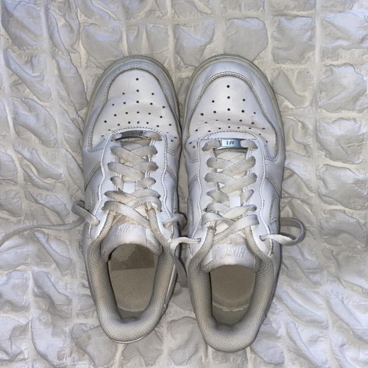 White worn airforces. Need a clean. Size... - Depop