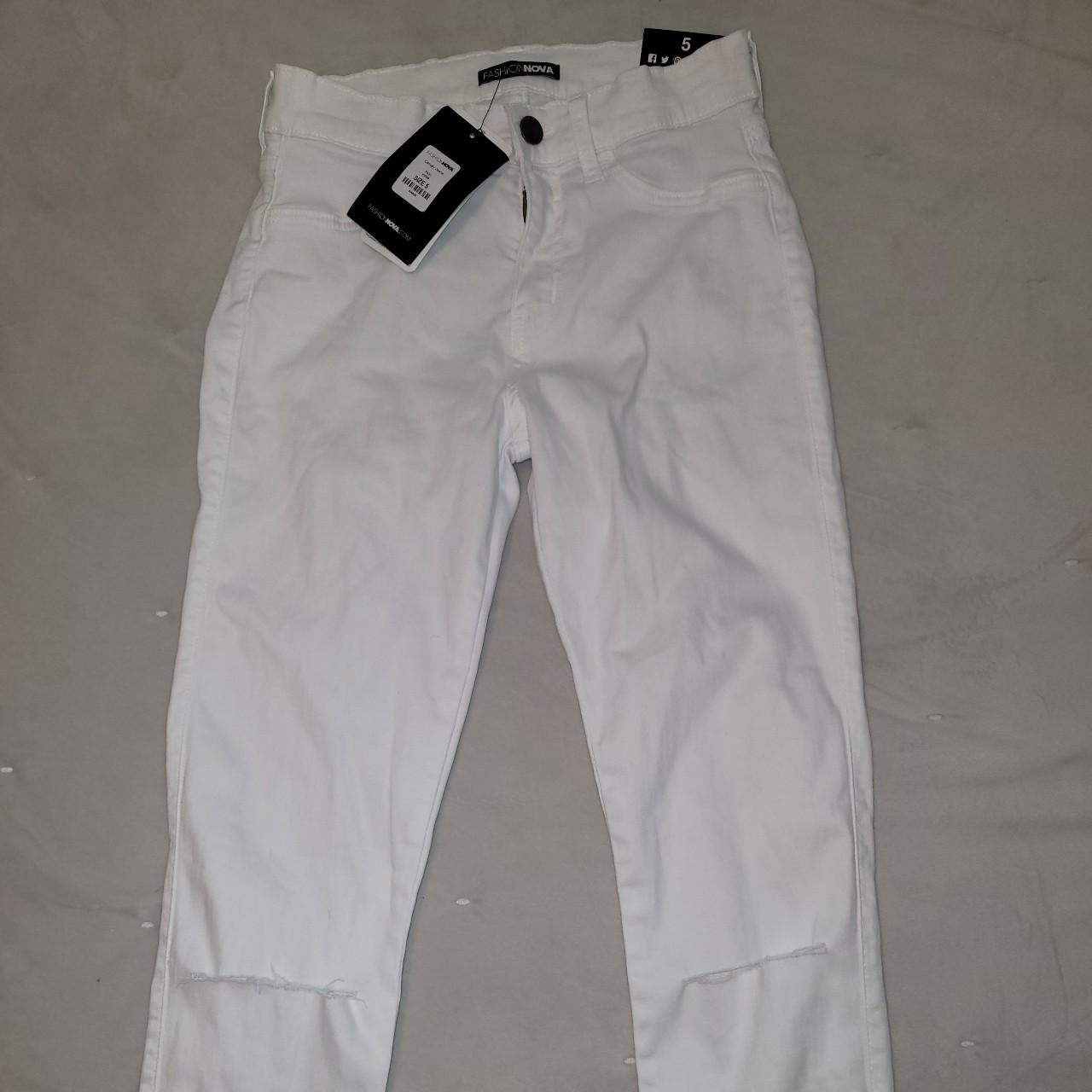 Fashion Nova Canopy Jeans White Size 5