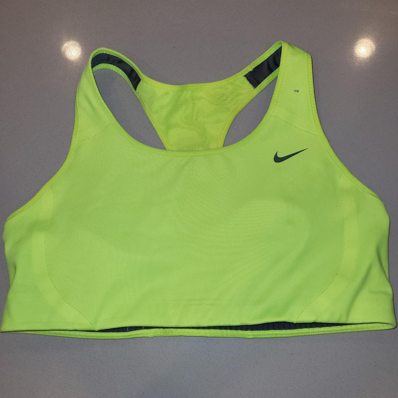 nike sports bra neon yellow