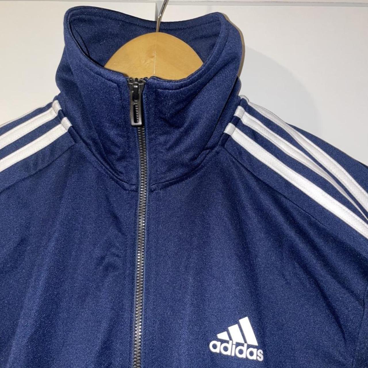 Adidas Men's Navy and White Jacket | Depop