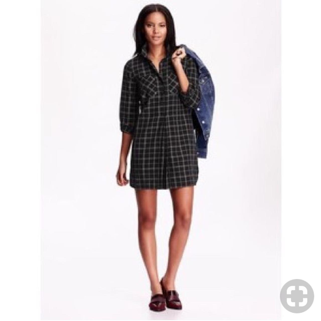 old navy black shirt dress