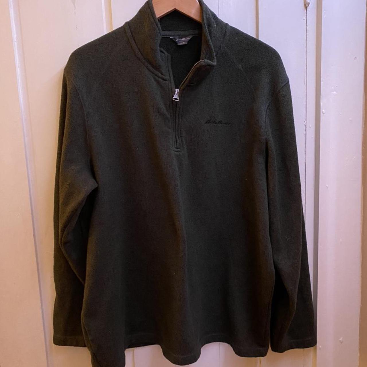 Eddie Bauer quarter zip men’s XL forest green... - Depop