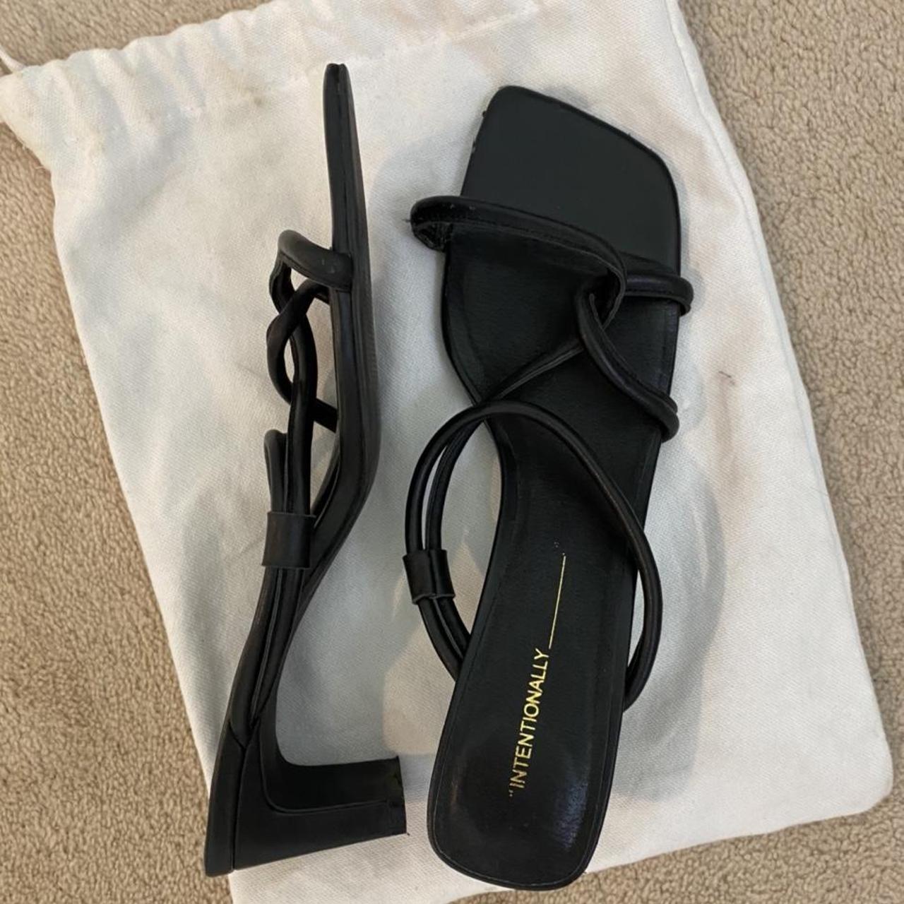 Intentionally Blank Willow Heels, leather, worn once... - Depop