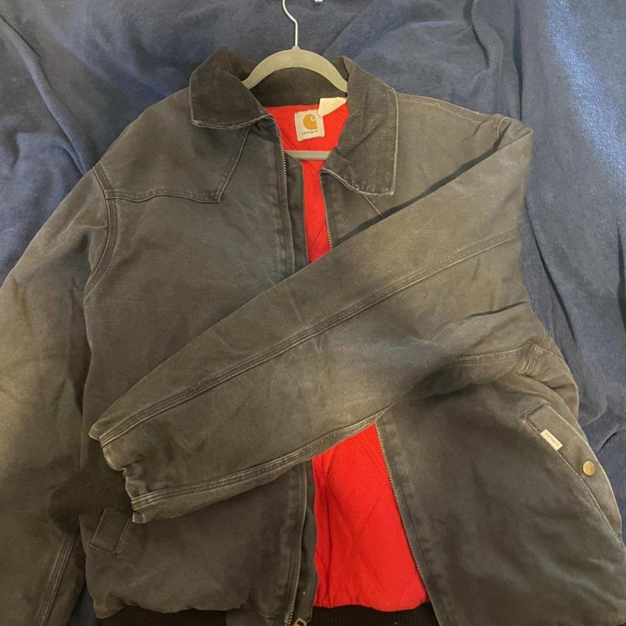 Carhartt Men's Black and Red Jacket | Depop