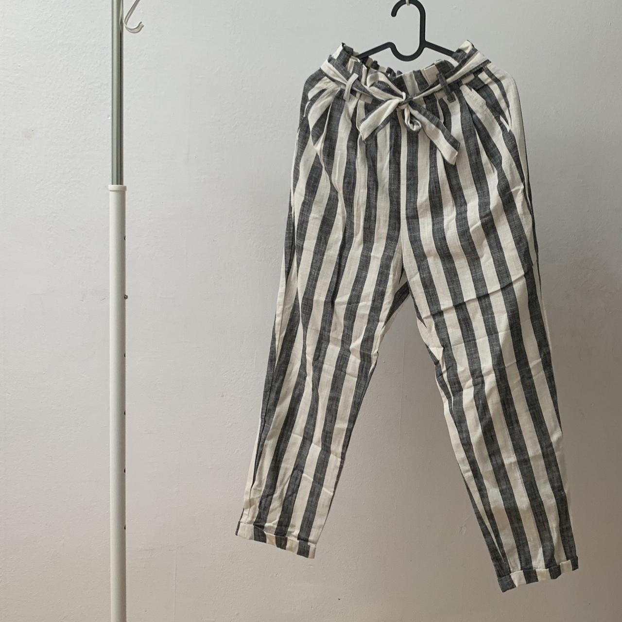 STRIPED BALLOON PANTS Bershka purchased 2019 never... - Depop