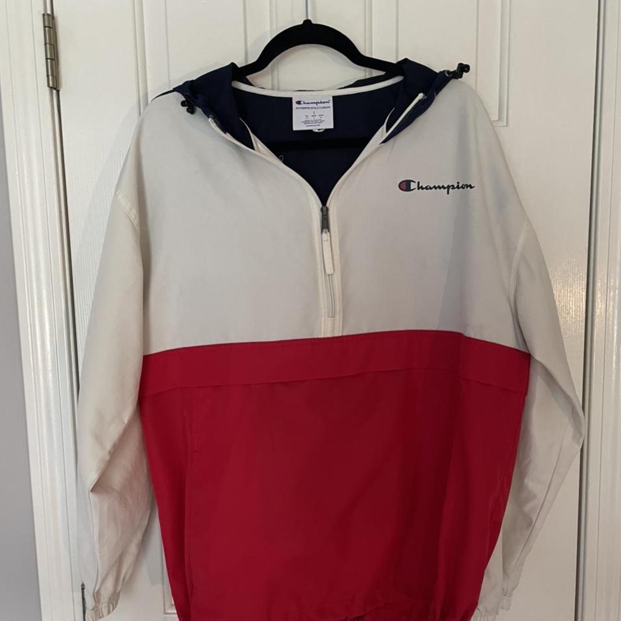 Champion windbreaker cheap womens red