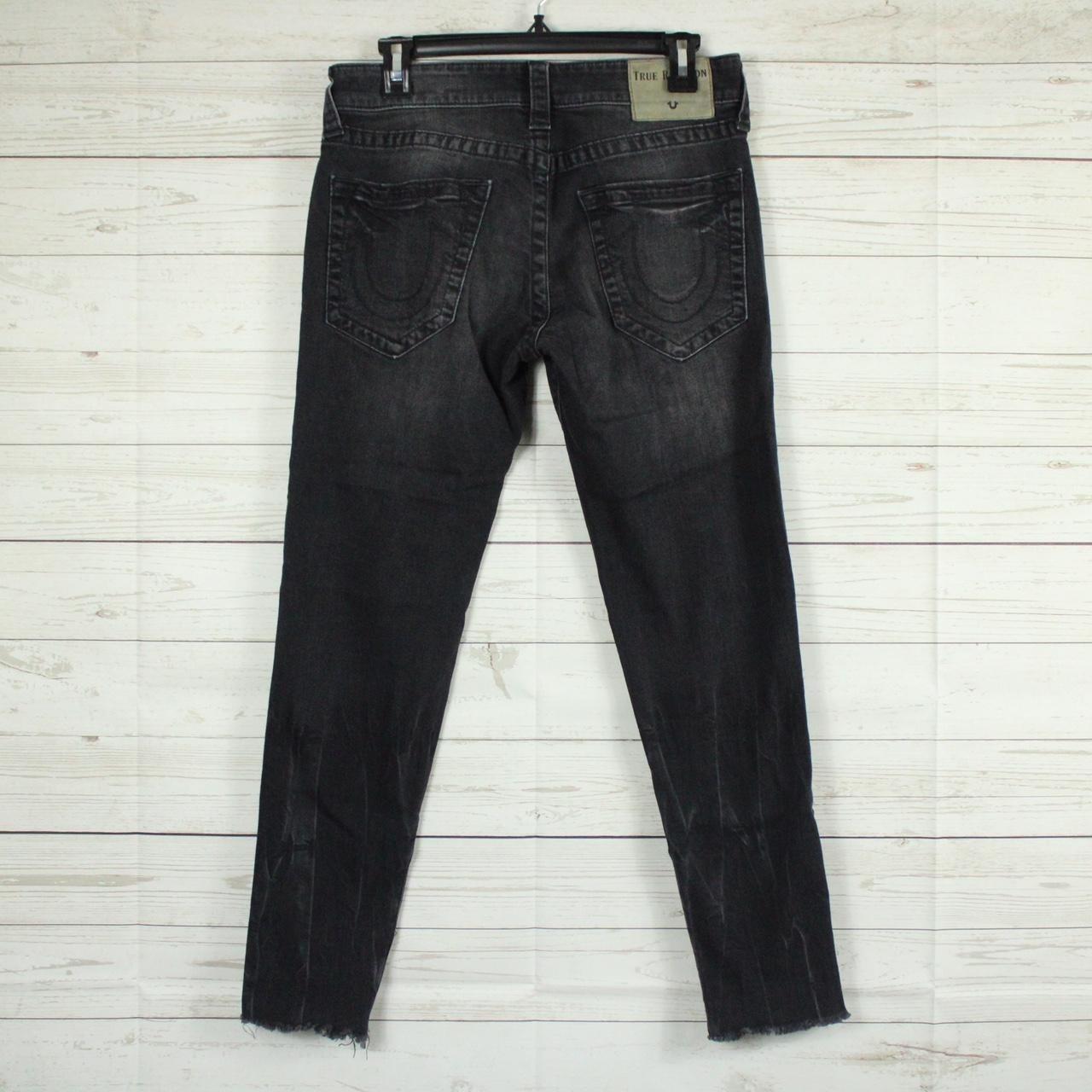 Essential Black Washed True Religion Jeans | Size... - Depop