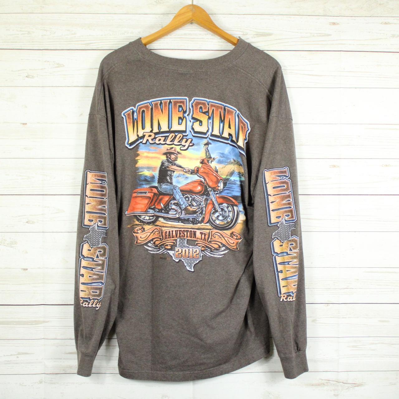 Essential Lone Star Rally Biker Long Sleeve TShirt... Depop