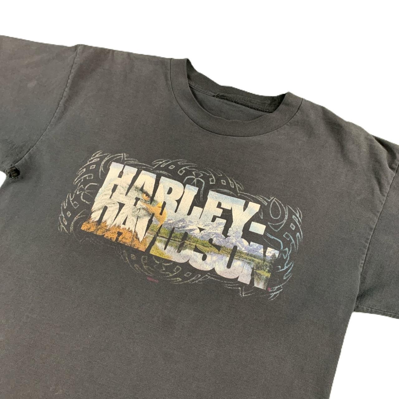 Harley Davidson - Y2K Harley Davidson”EAGLE & LOGO” Tシャツの+