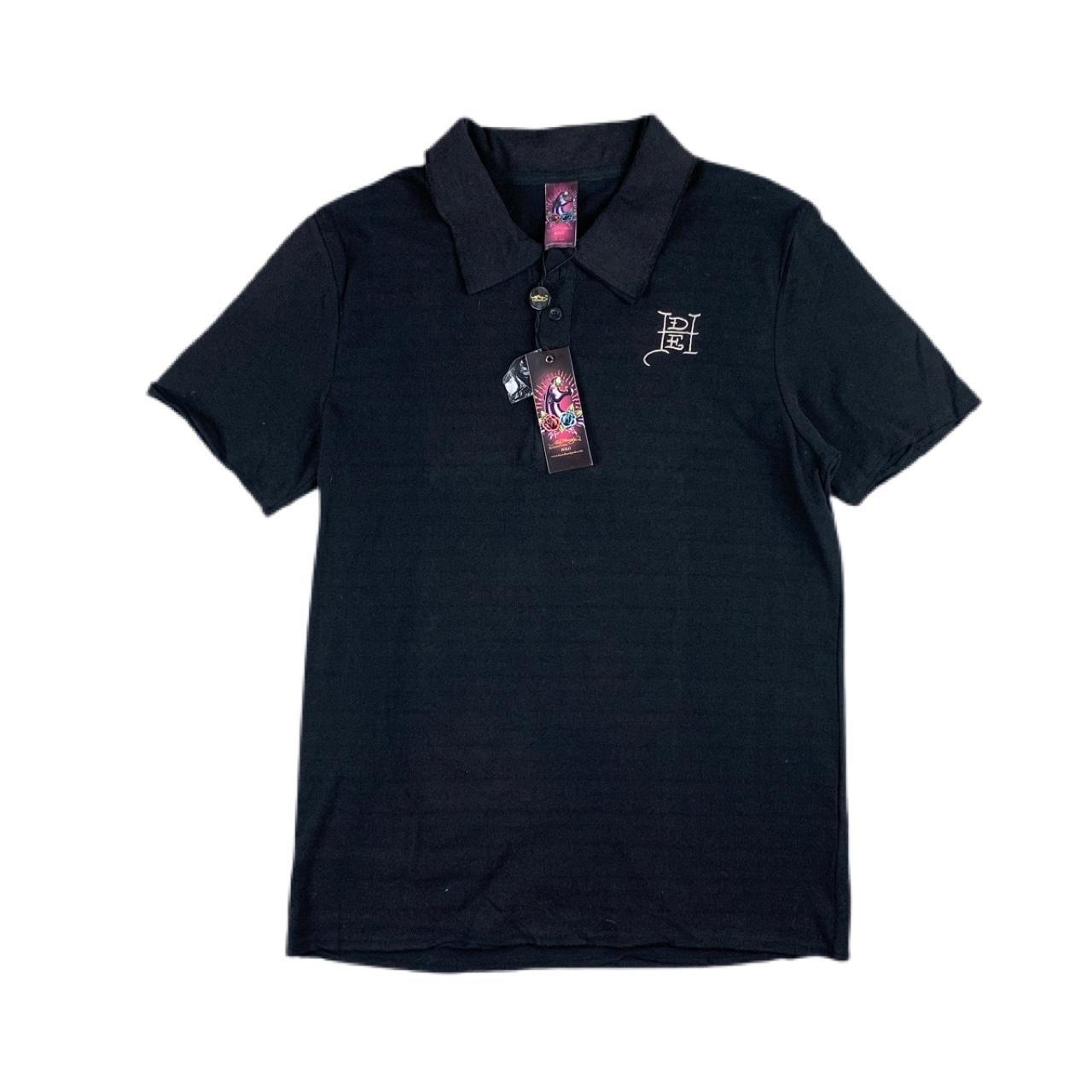 Vintage Ed Hardy Bedazzled Embroidered Polo T Shirt... - Depop