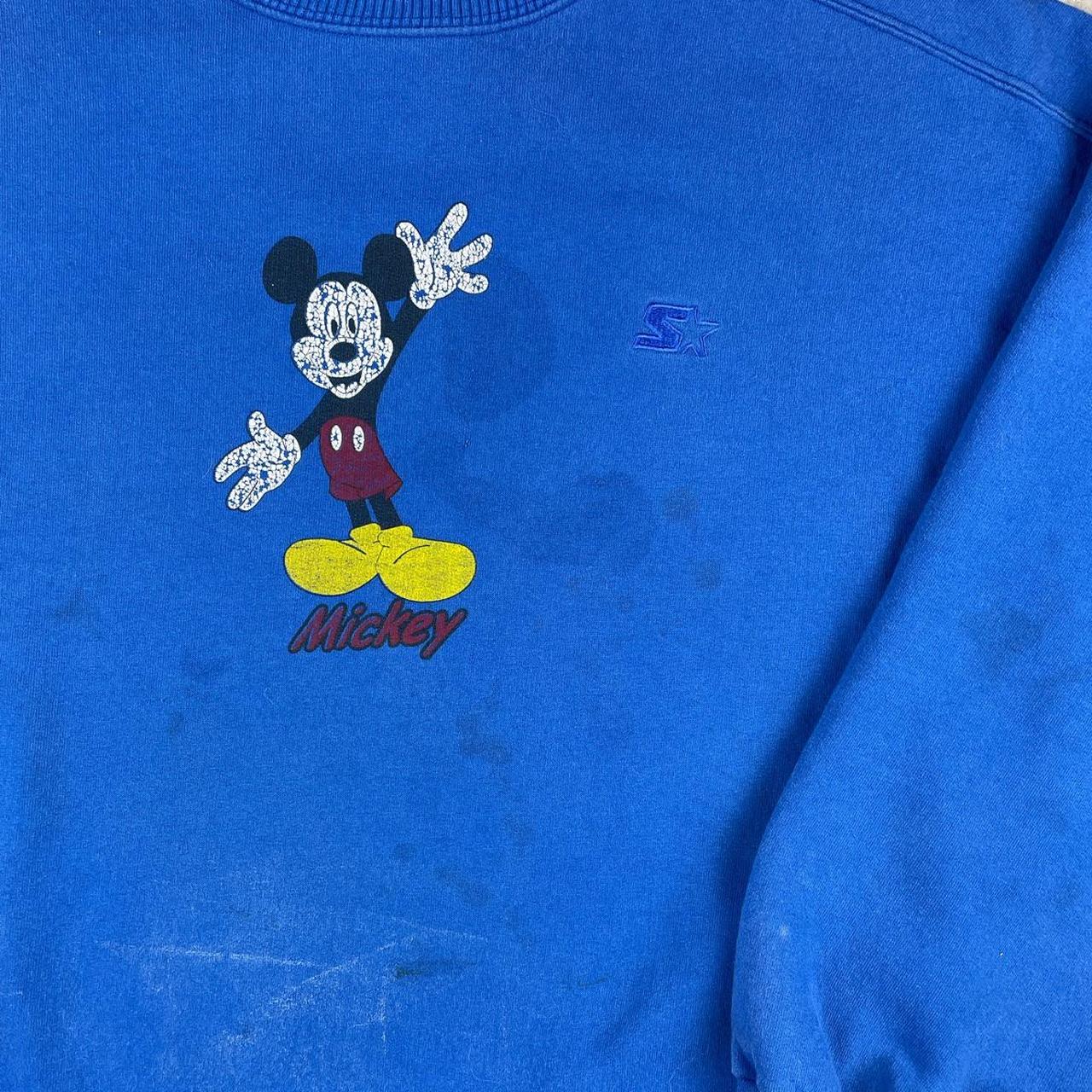 Vintage Y2K Mickey Mouse Starter Crewneck Used... - Depop