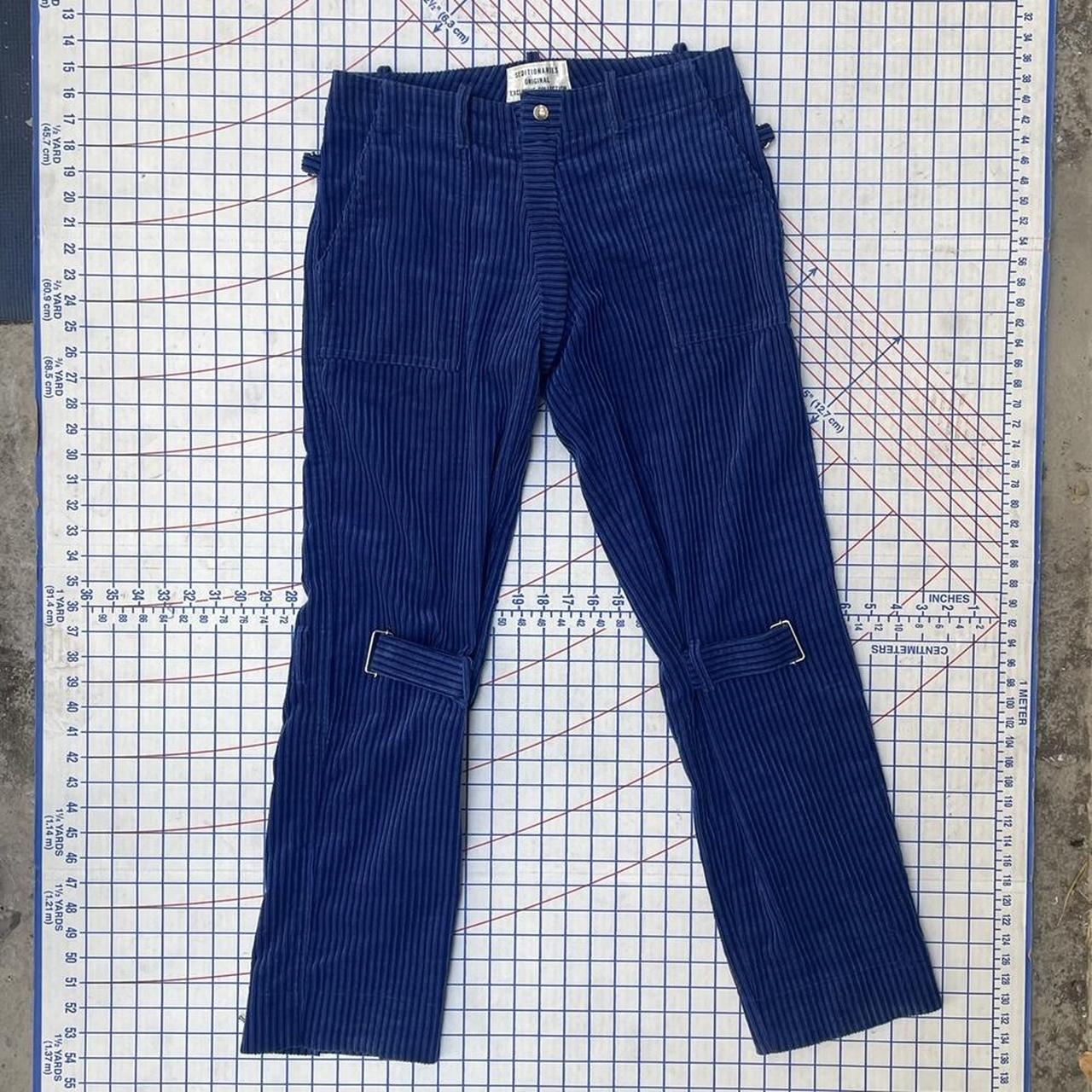 Vintage Seditionaries blue corduroy bondage pants....