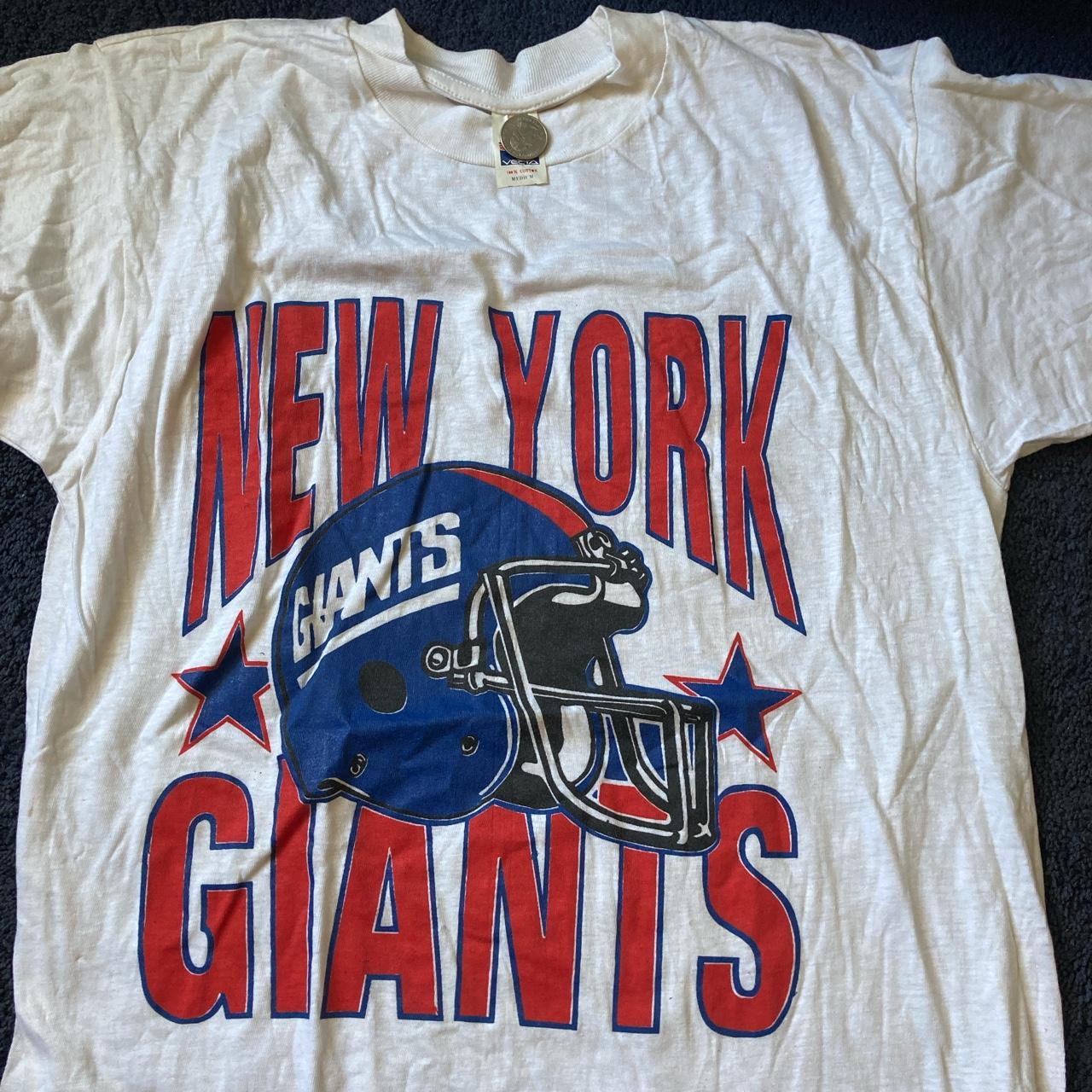 Vintage New York Giants sweatshirt in blue. From the - Depop