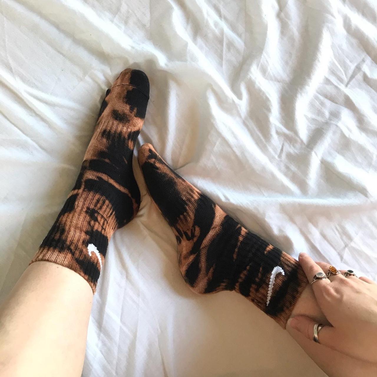 bleach tie dye nike socks