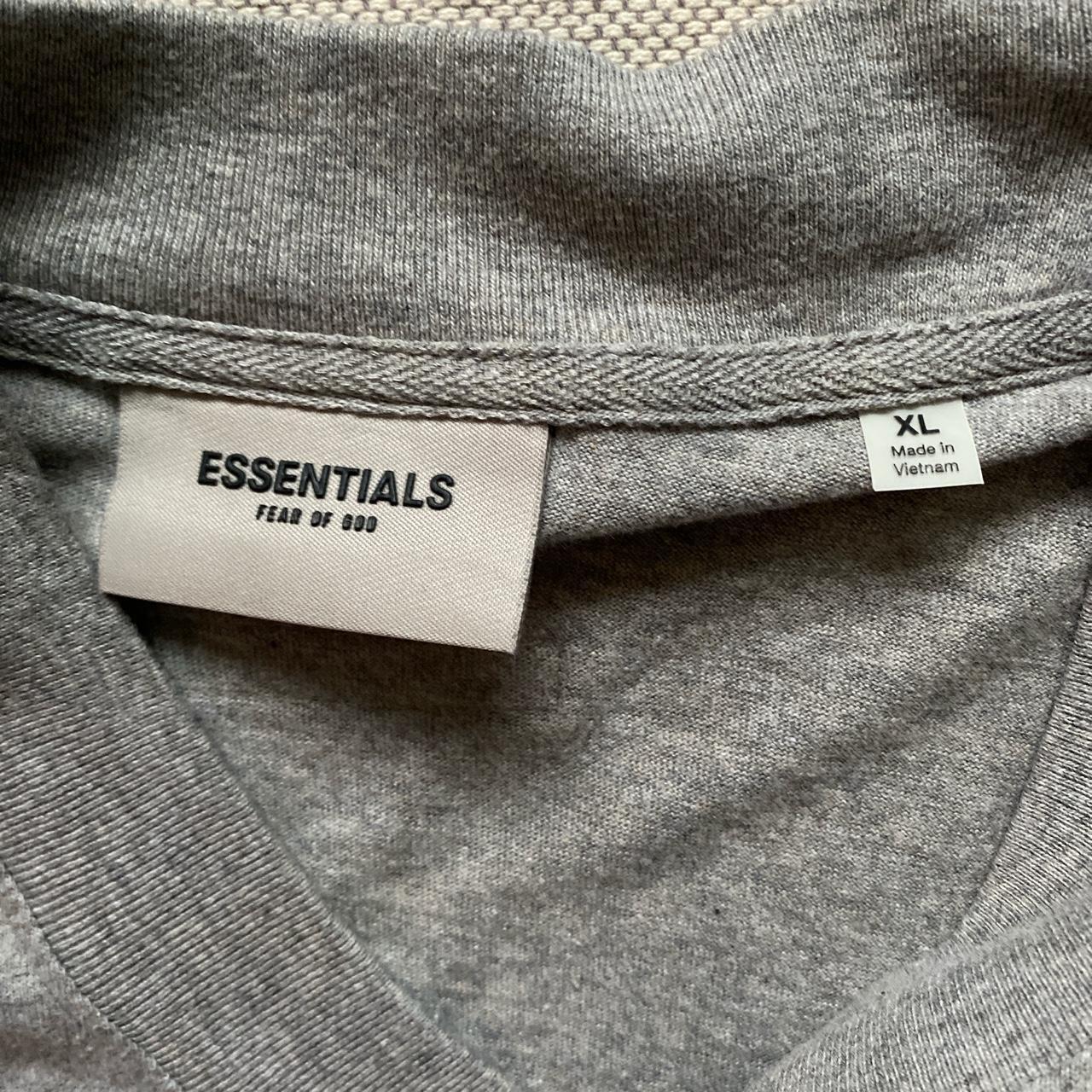 Fear of God Essentials long sleeve T-shirt “heather... - Depop