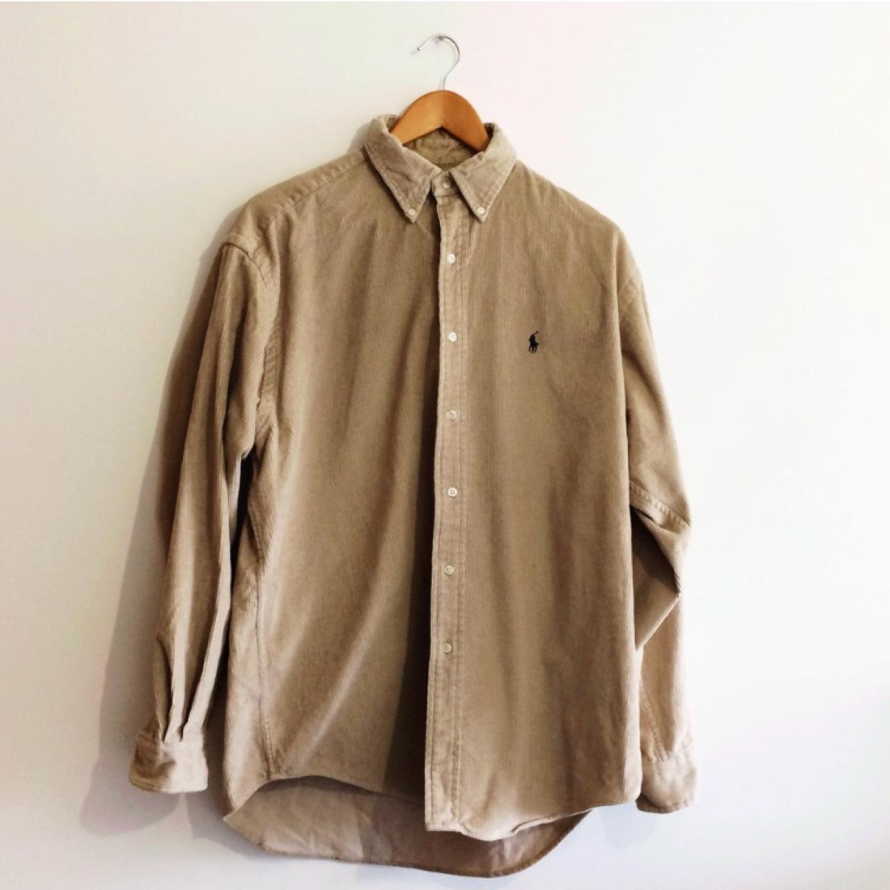 ralph lauren corduroy shirt beige