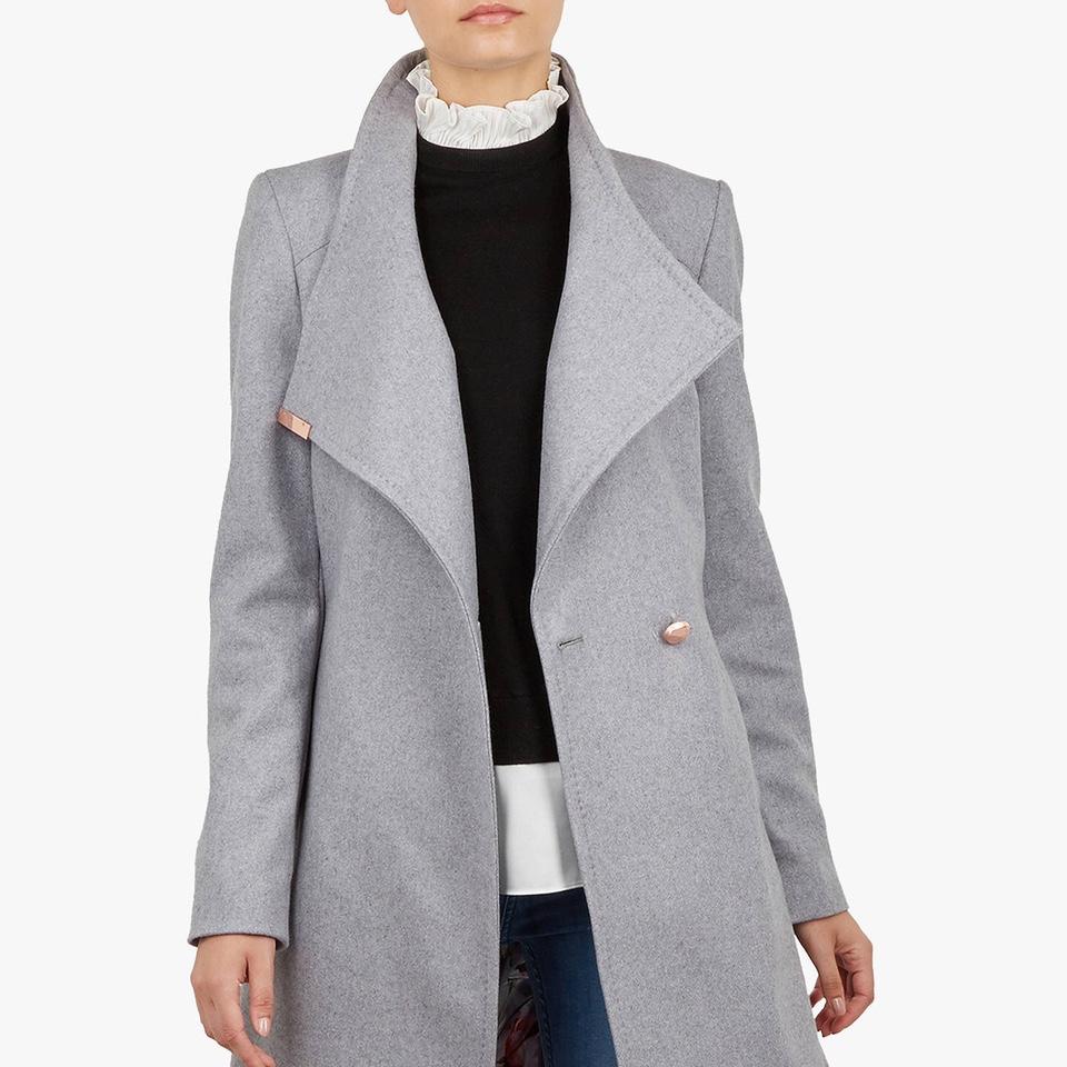 Sandra wool cashmere hot sale blend wrap coat