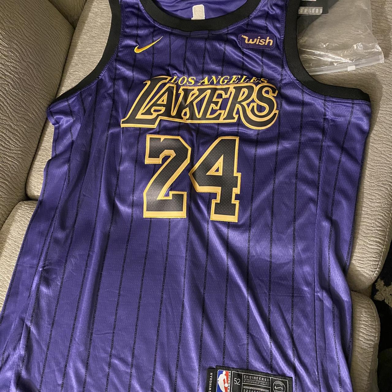 lakers pinstripe jersey