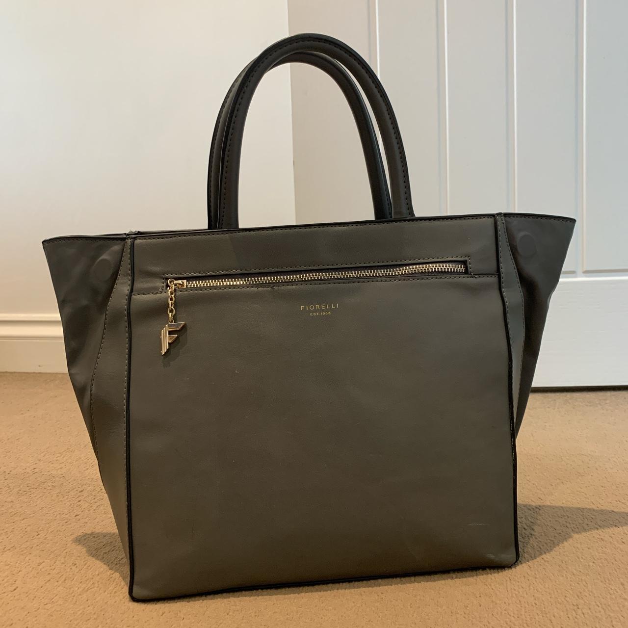 leather fiorelli handbag. Grey , in very... Depop