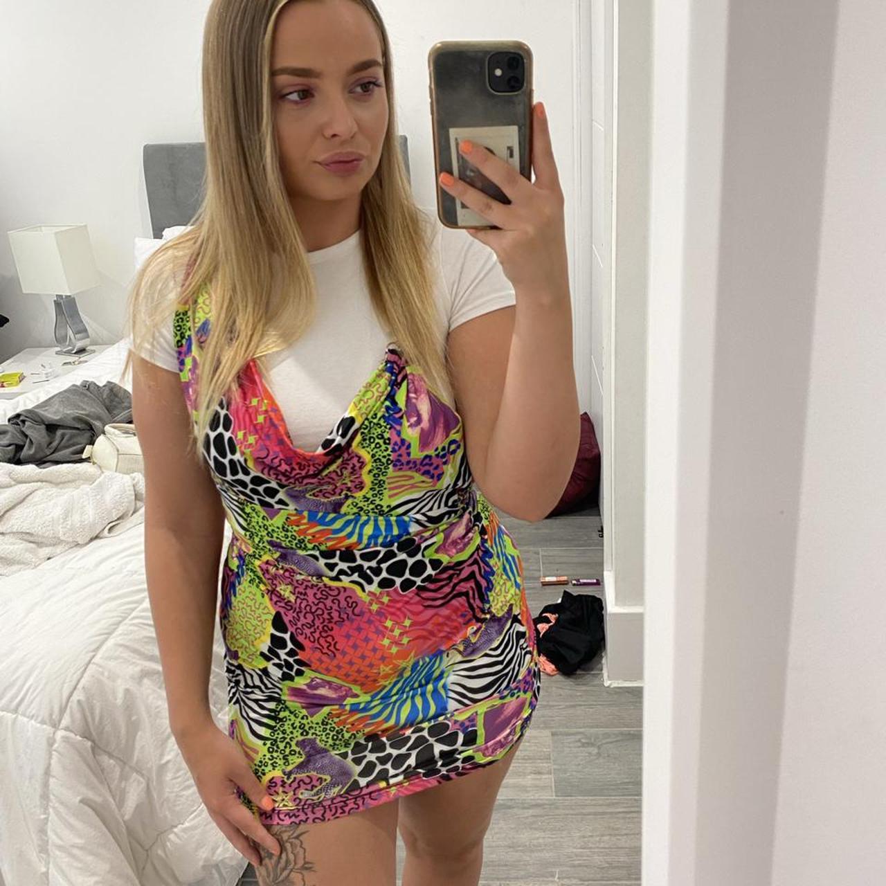 Elsie and Fred pattered dress worn once perfect... Depop