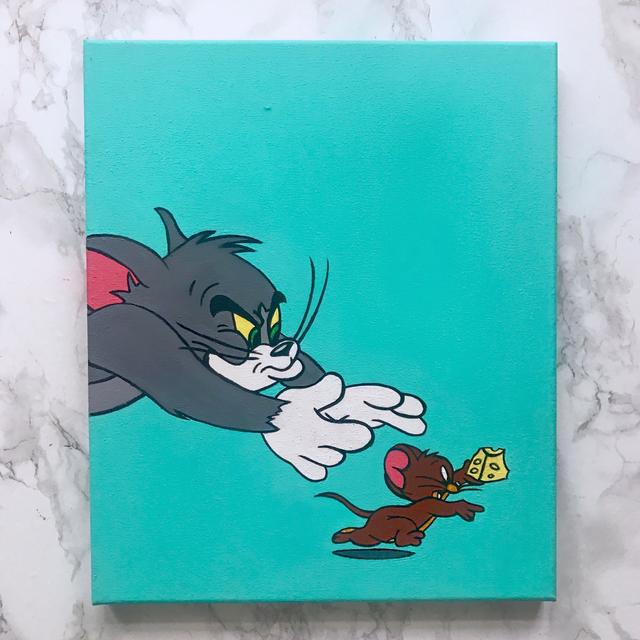 Tom & Jerry X LV 60 by 90 cm #painting #art - Depop