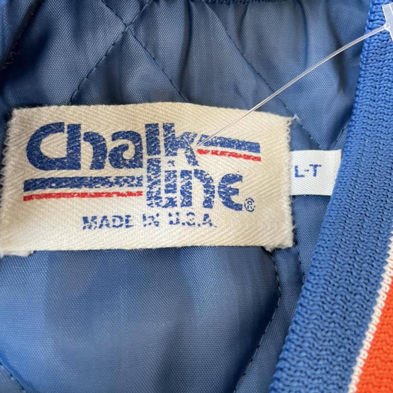 Denver Broncos Jacket Chalk Line 80s NFL Jacket Varsity 80s Football Bomber  Sports Baseball Snap Up 90s Vintage Letterman Blue Large