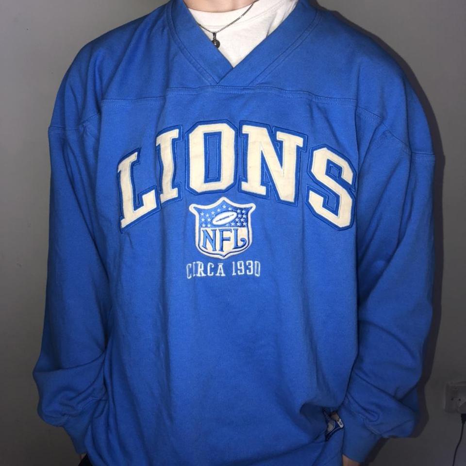 Vintage Detroit lions crewneck sweatshirt heather - Depop