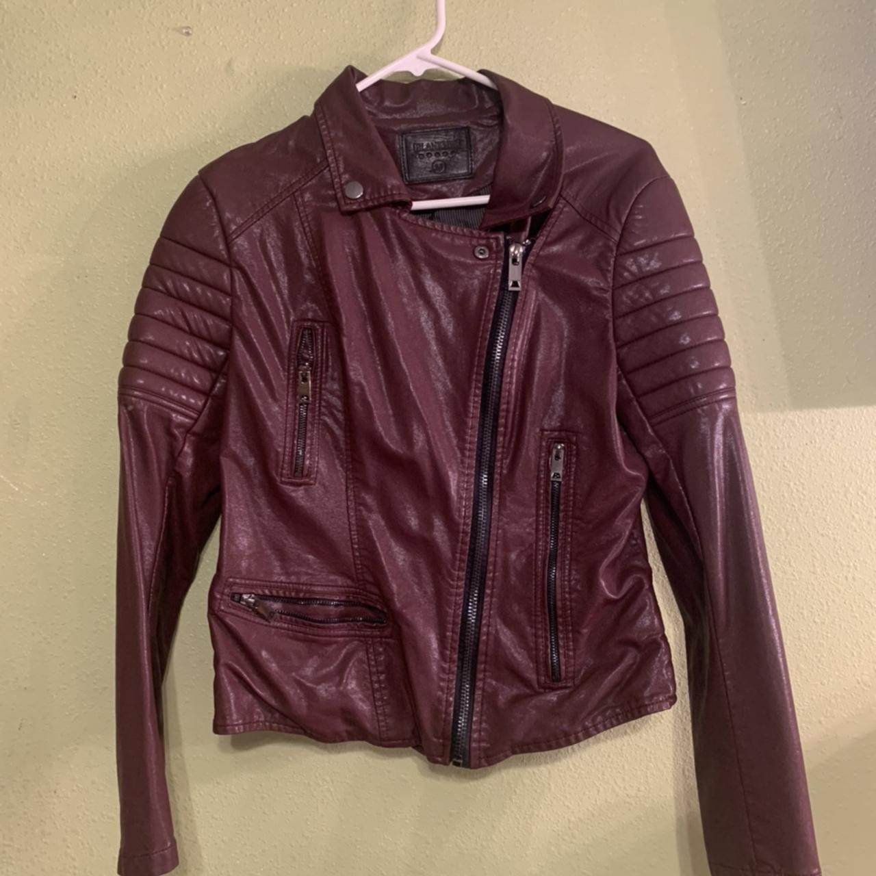 ️Burgundy color leather jacket ️Lots of... - Depop