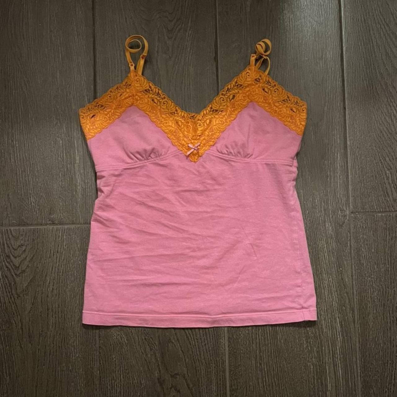 Victoria Secret Y K Cami Top Super Cute With Orange Depop