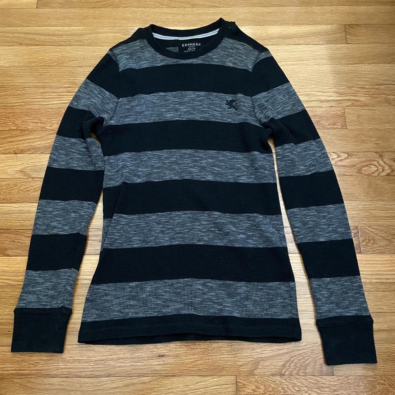 Express Women's Black and Grey Jumper | Depop